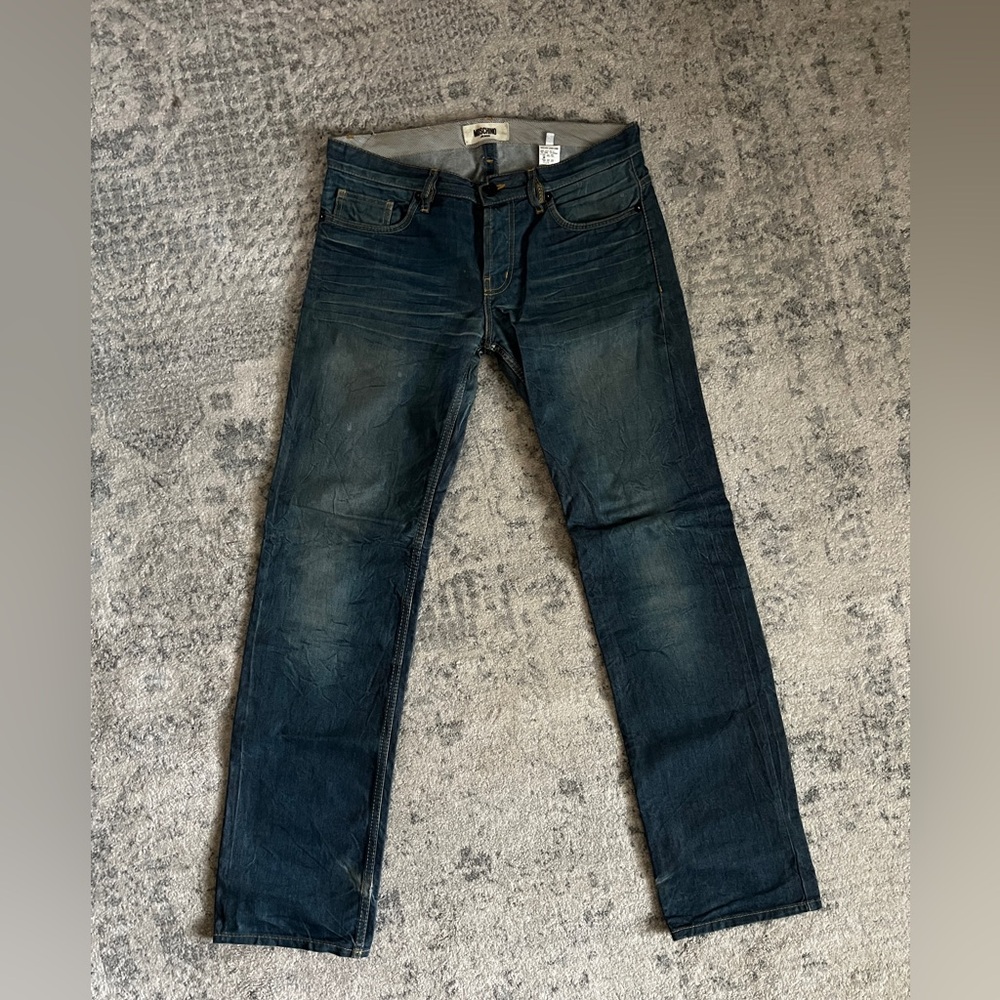Moschino Blue Straight-Leg Jeans with Vintage Appeal